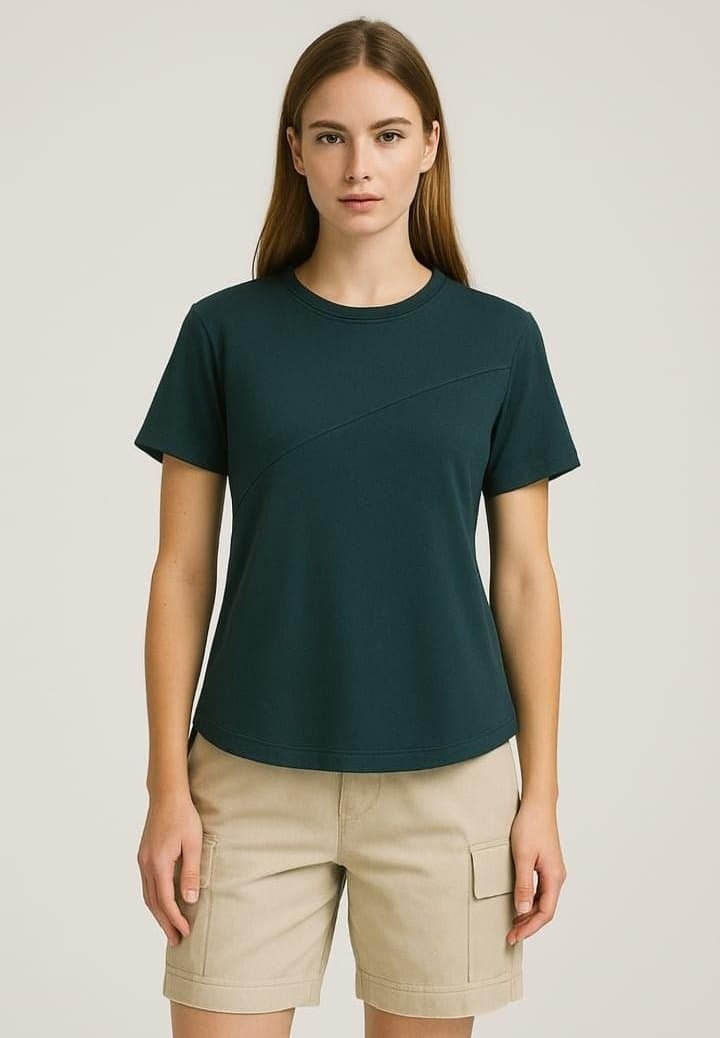 Juni Wrap-Neck Top Void Obsidian view 4
